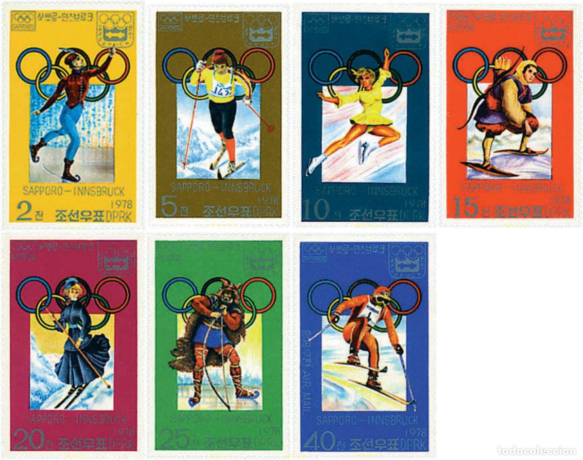 Sellos: 367869 MNH COREA DEL NORTE 1978 11 JUEGOS OLIMPICOS INVIERNO SAPPORO 1972 - 12 JUEGOS OLIMPICOS INV