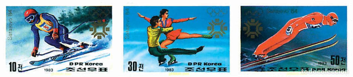 Sellos: 70785 MNH COREA DEL NORTE 1983 14 JUEGOS OLIMPICOS INVIERNO SARAJEVO 1984