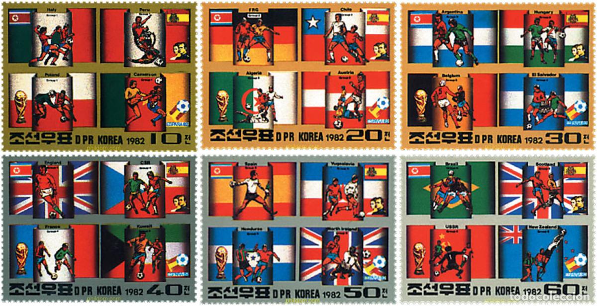 Sellos: 27280 MNH COREA DEL NORTE 1982 COPA DEL MUNDO DE FUTBOL. ESPA&Ntilde;A-82