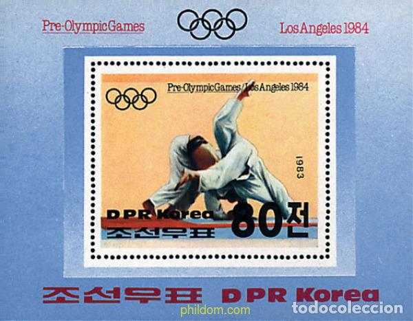 Sellos: 231772 MNH COREA DEL NORTE 1983 23 JUEGOS OLIMPICOS VERANO LOS ANGELES 1984