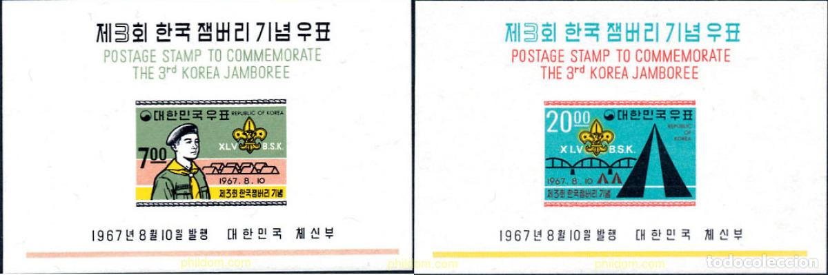 Sellos: 38819 MNH COREA DEL SUR 1967 3 JAMBOREE NACIONAL EN SEOUL