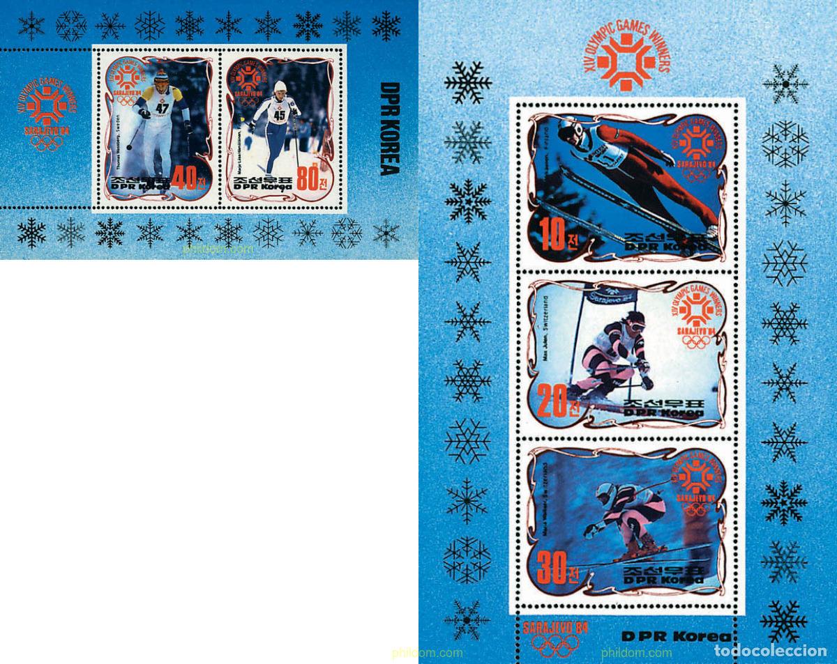 Sellos: 300633 MNH COREA DEL NORTE 1984 MEDALLISTAS DE LOS 14 JUEGOS OLIMPICOS DE INVIERNO. SARAJEVO 1984