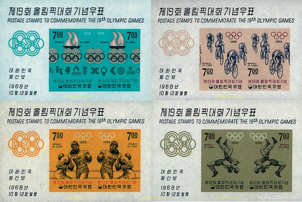 Sellos: 52658 MNH COREA DEL SUR 1968 19 JUEGOS OLIMPICOS VERANO MEXICO 1968