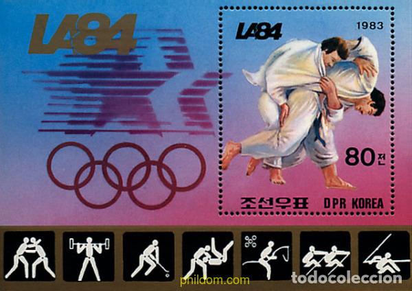 Sellos: 231739 MNH COREA DEL NORTE 1983 23 JUEGOS OLIMPICOS VERANO LOS ANGELES 1984