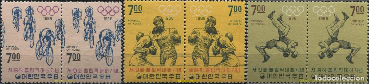Sellos: 666395 MNH COREA DEL SUR 1968 19 JUEGOS OLIMPICOS VERANO MEXICO 1968