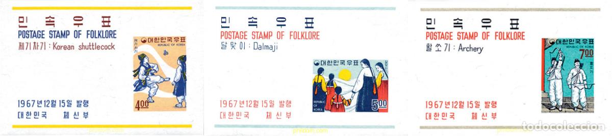 Sellos: 49566 MNH COREA DEL SUR 1967 FOLCLORE