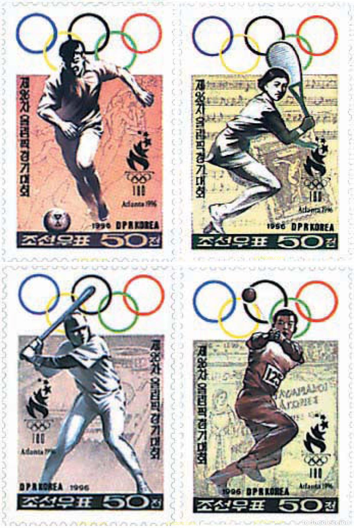 Sellos: 81863 MNH COREA DEL NORTE 1996 26 JUEGOS OLIMPICOS VERANO ATLANTA 1996