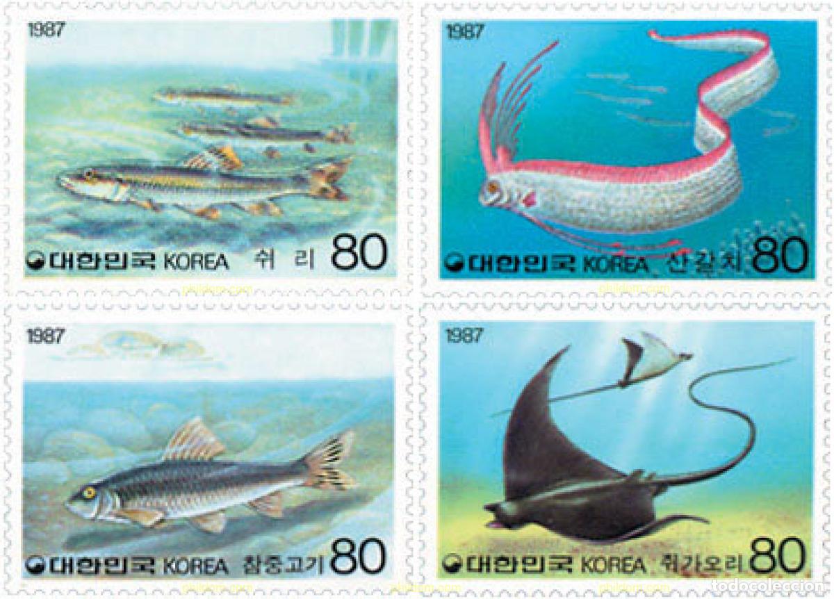 Sellos: 28503 MNH COREA DEL SUR 1987 PECES