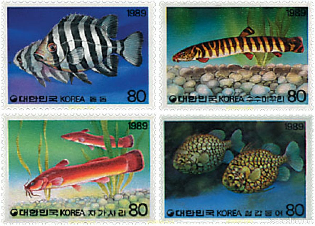 Sellos: 28518 MNH COREA DEL SUR 1989 PECES