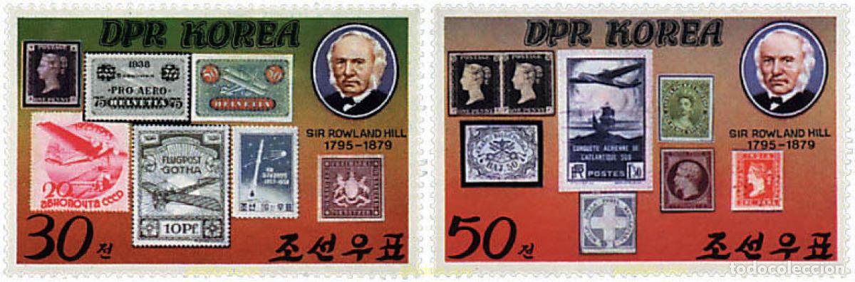 Sellos: 98137 MNH COREA DEL NORTE 1980 CENTENARIO DE LA MUERTE DE SIR ROWLAND HILL