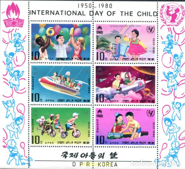 Sellos: 9856 MNH COREA DEL NORTE 1980 30 ANIVERSARIO DEL DIA DEL NI&Ntilde;O