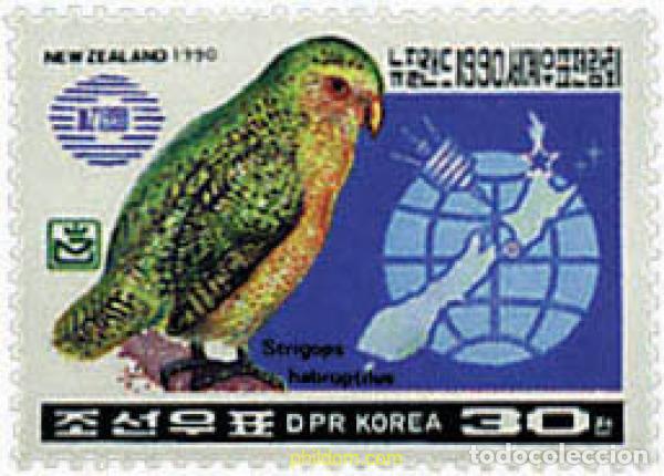 Sellos: 36546 MNH COREA DEL NORTE 1990 NEW ZEALAND 80. EXPOSICION FILATELICA INTERNACIONAL