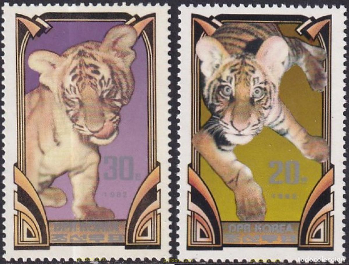 Sellos: 30376 MNH COREA DEL NORTE 1982 TIGRES