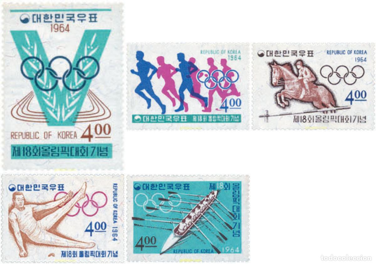 Francobolli: 30402 MNH COREA DEL SUR 1964 18 JUEGOS OLIMPICOS VERANO TOKIO 1964