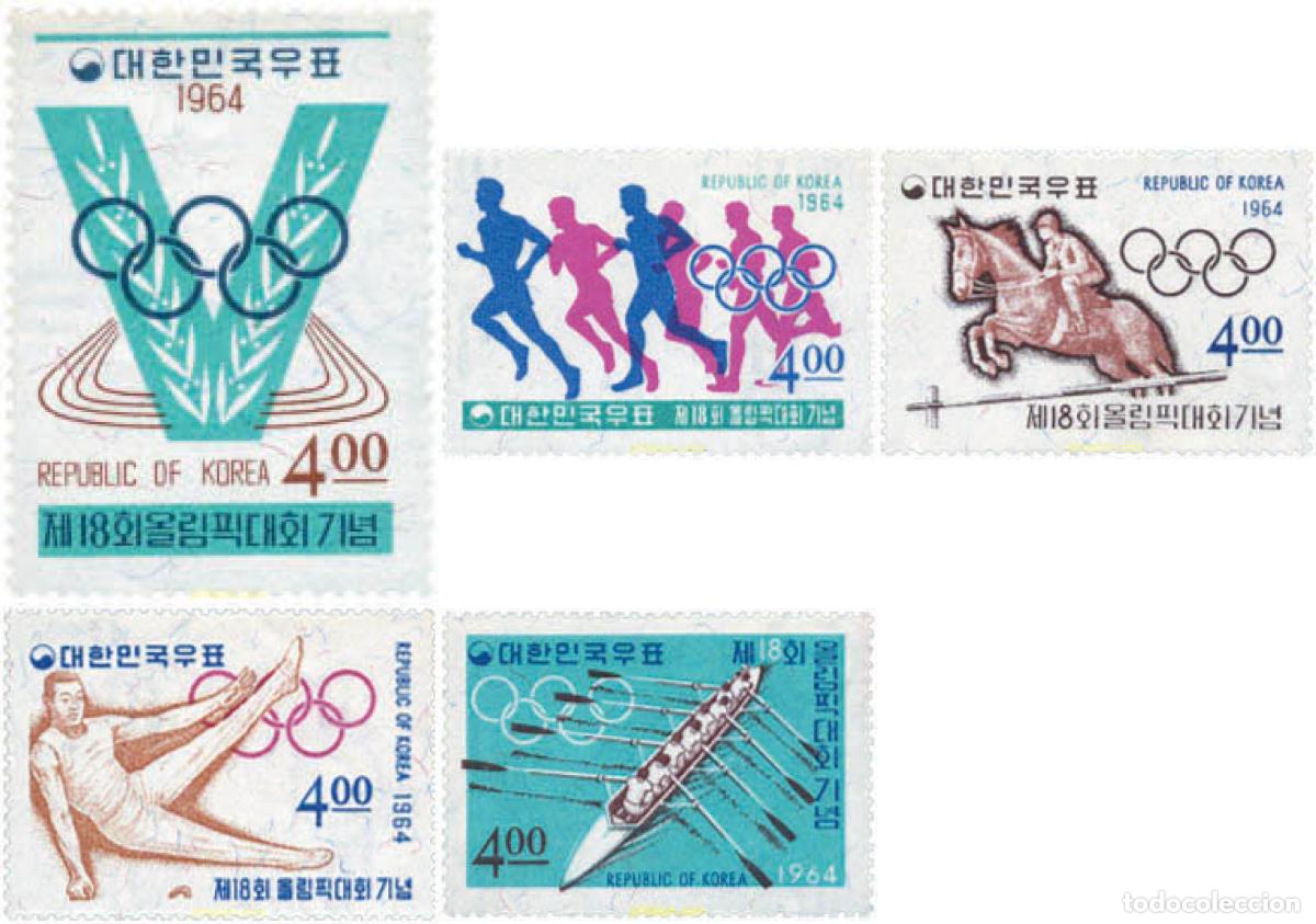 Francobolli: 259572 HINGED COREA DEL SUR 1964 18 JUEGOS OLIMPICOS VERANO TOKIO 1964