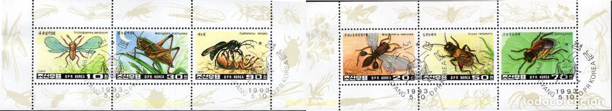 Sellos: 666991 USED COREA DEL NORTE 1993 INSECTOS
