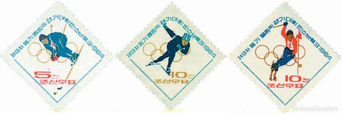 Sellos: 229522 HINGED COREA DEL NORTE 1964 9 JUEGOS OLIMPICOS DE INVIERNO. INNSBRUCK 1964