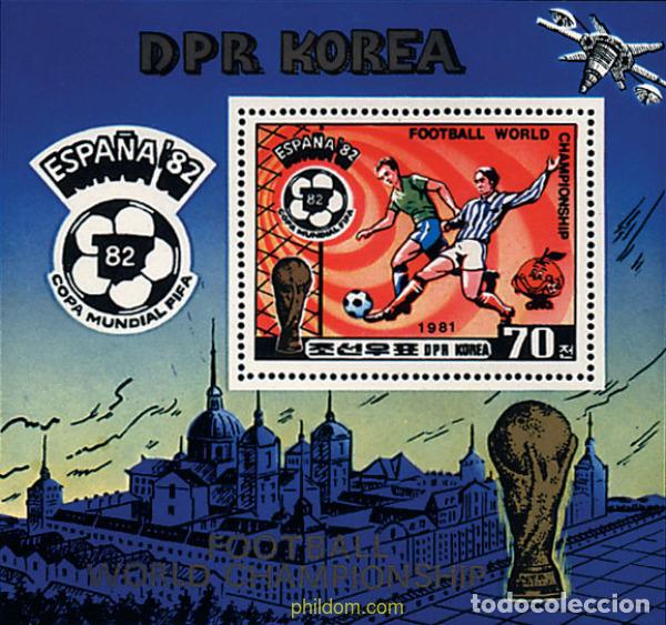 Sellos: 70483 MNH COREA DEL NORTE 1981 COPA DEL MUNDO DE FUTBOL. ESPA&Ntilde;A-82