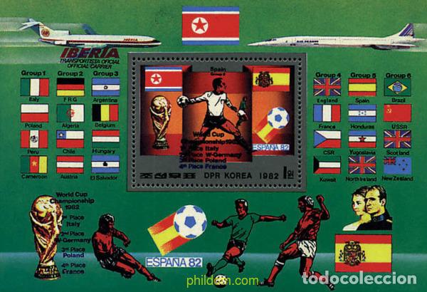 Sellos: 49472 MNH COREA DEL NORTE 1982 COPA DEL MUNDO DE FUTBOL. ESPA&Ntilde;A-82