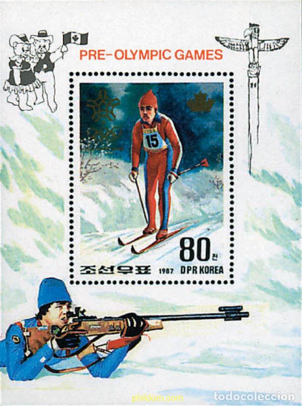 Sellos: 70755 MNH COREA DEL NORTE 1987 15 JUEGOS OLIMPICOS INVIERNO CALGARY 1988