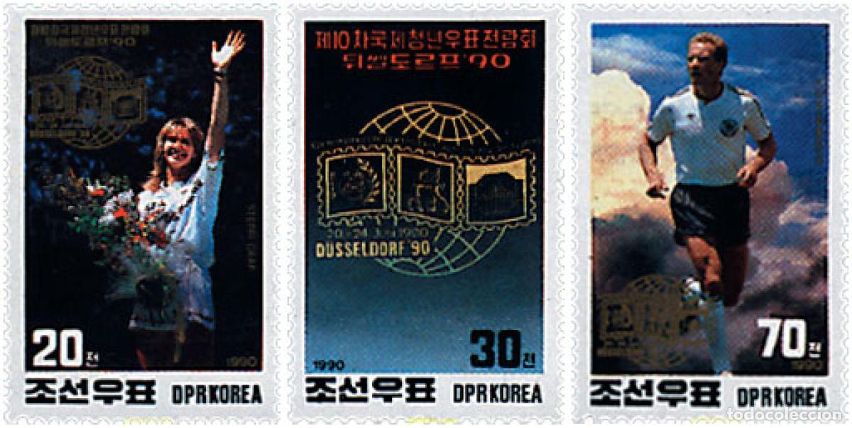 Sellos: 47989 MNH COREA DEL NORTE 1990 EXPOSICION FILATELICA INTERNACIONAL DE LA JUVENTUD EN DUSSELDORF