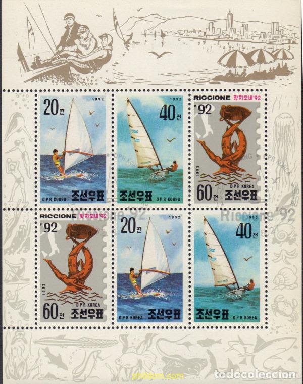 Sellos: 105151 MNH COREA DEL NORTE 1992 DEPORTES NAUTICOS