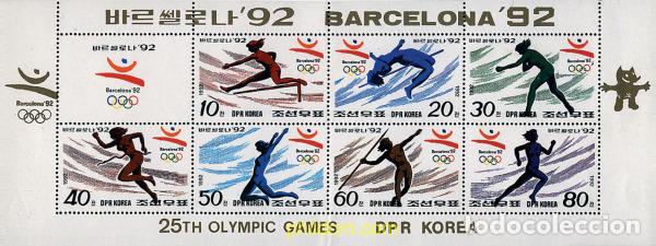 Sellos: 142225 MNH COREA DEL NORTE 1992 25 JUEGOS OLIMPICOS VERANO BARCELONA 1992
