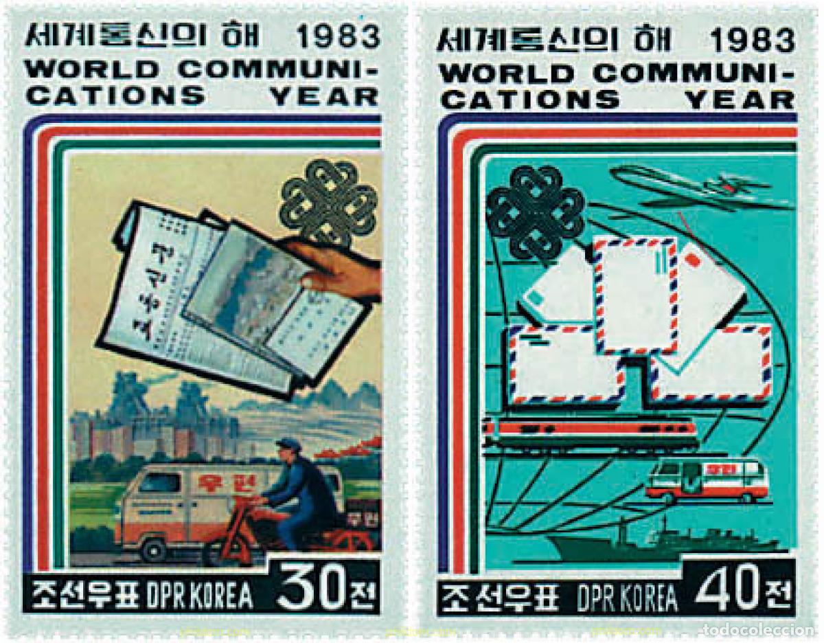 Sellos: 58664 MNH COREA DEL NORTE 1983 A&Ntilde;O DE LAS COMUNICACIONES