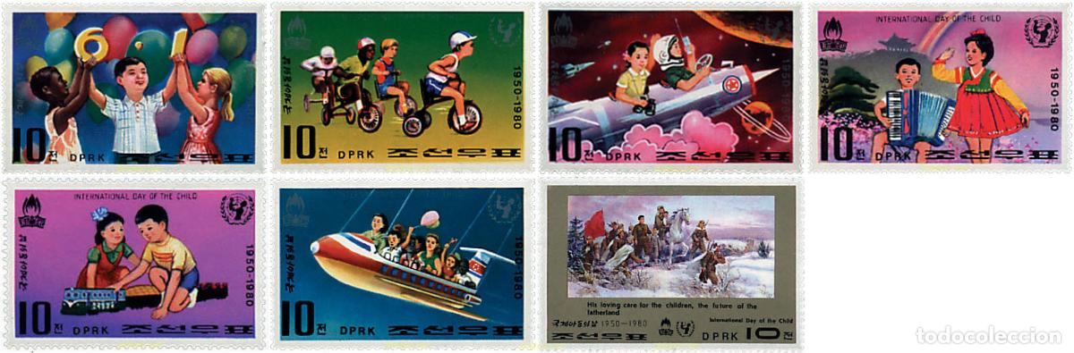 Sellos: 58645 MNH COREA DEL NORTE 1980 30 ANIVERSARIO DEL DIA DEL NI&Ntilde;O