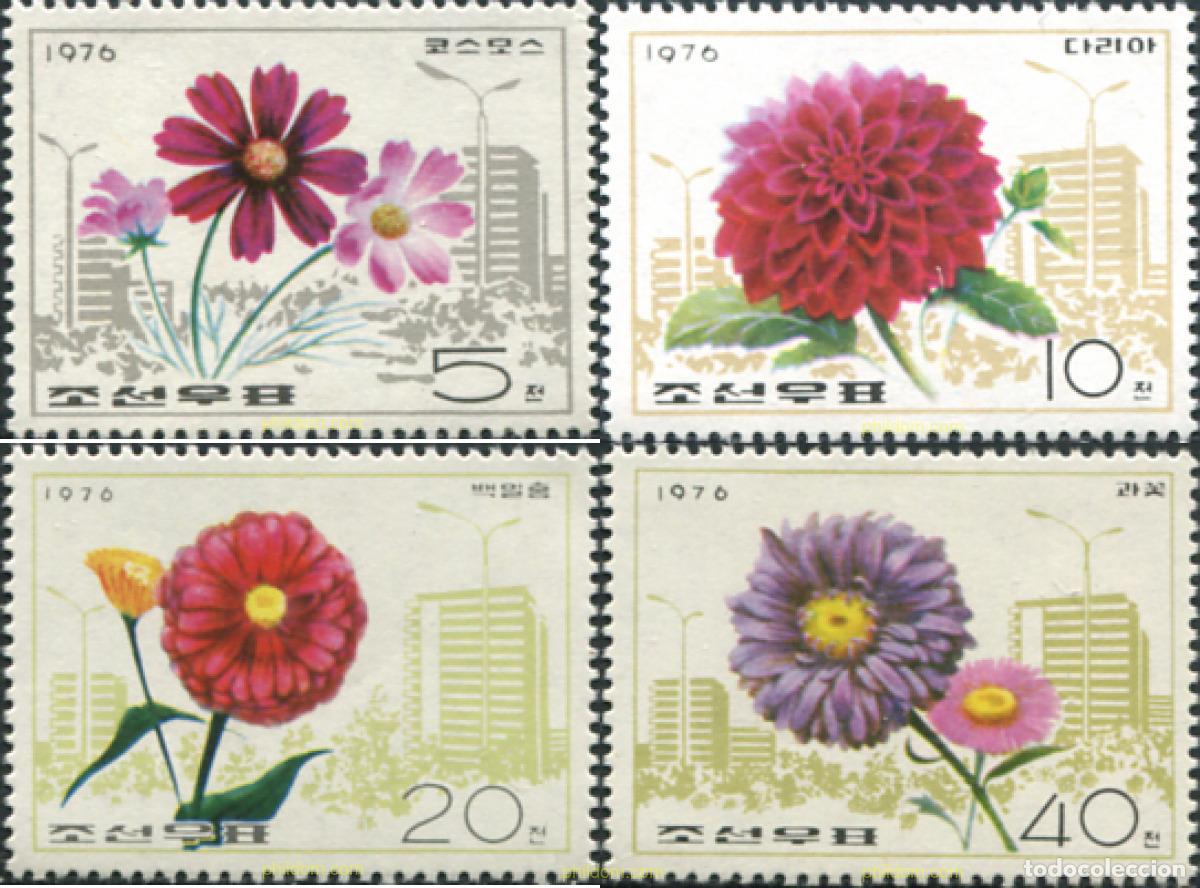 Sellos: 82905 MNH COREA DEL NORTE 1976 FLORES