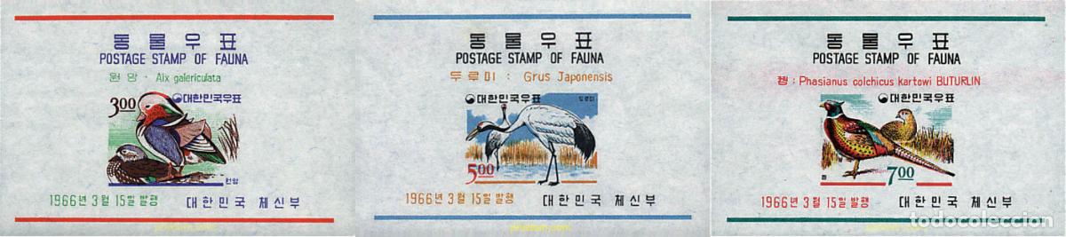 Sellos: 36573 MNH COREA DEL SUR 1966 AVES