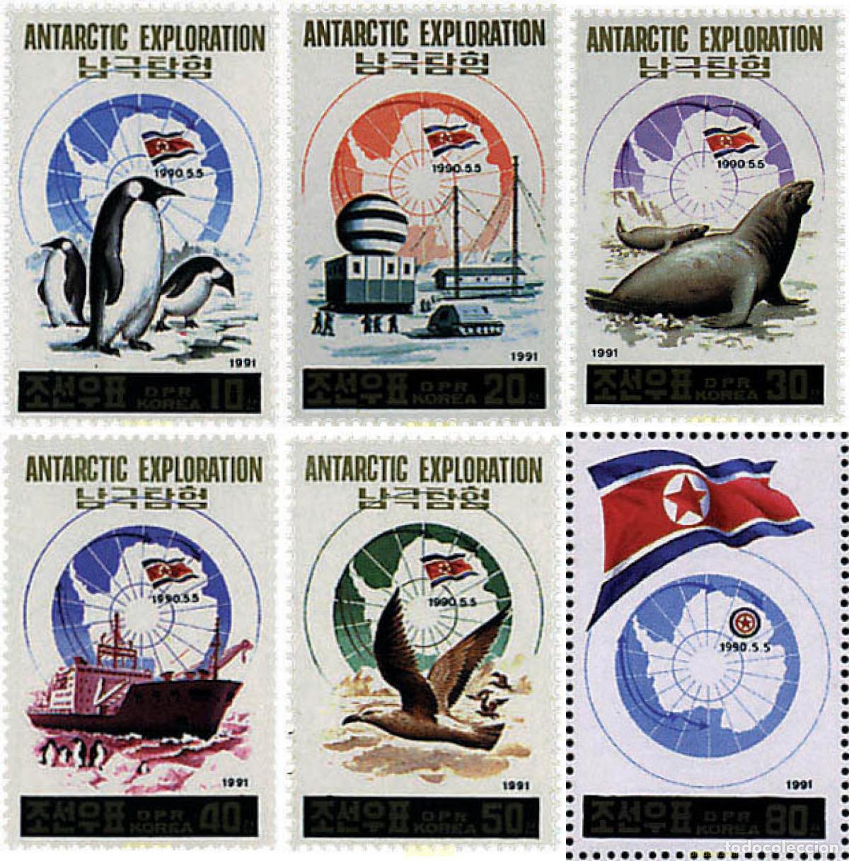 Sellos: 40426 MNH COREA DEL NORTE 1991 EXPLORACION DE LA ANTARTIDA