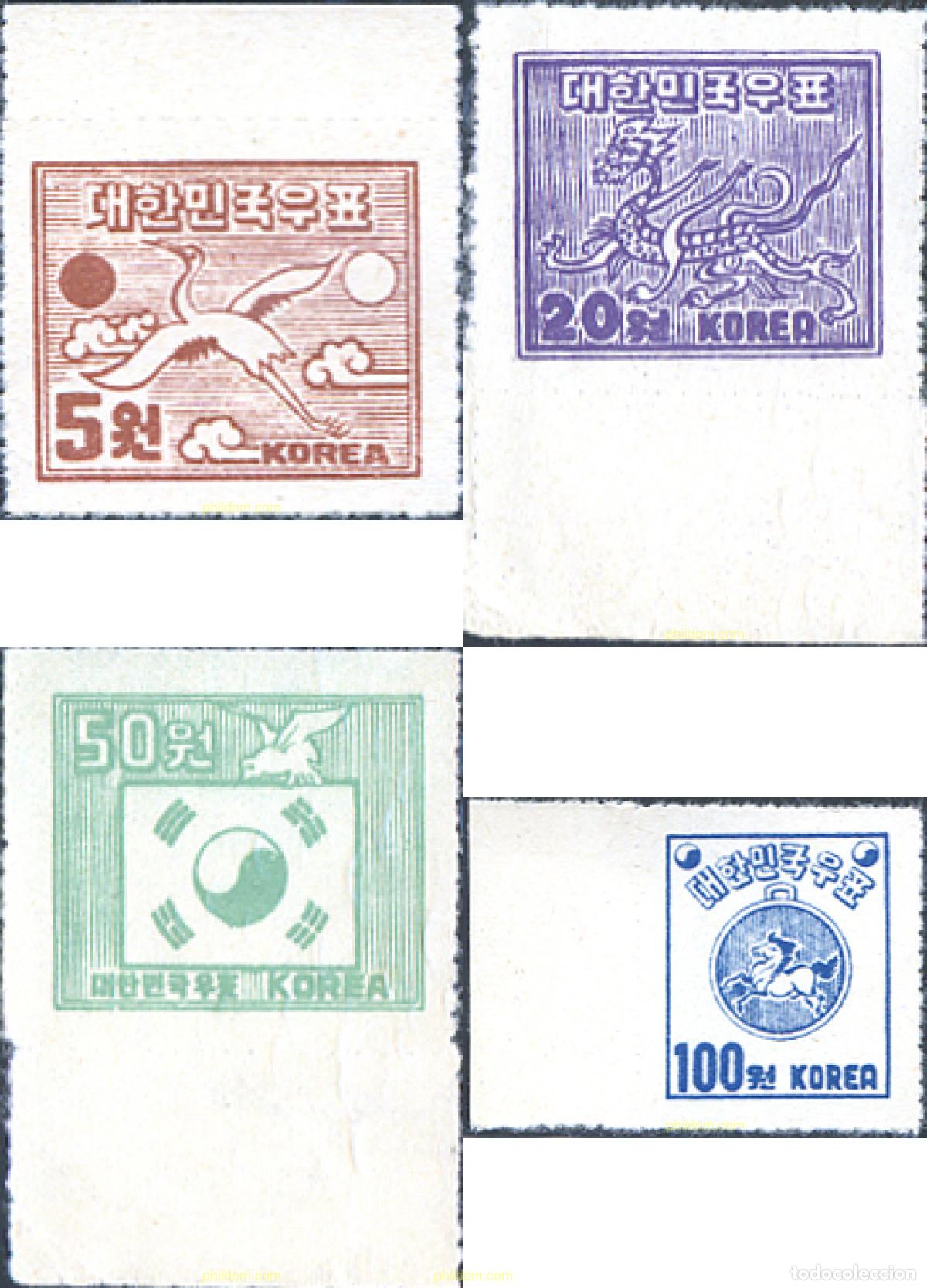Timbres: 288432 MNH COREA DEL SUR 1951 SERIE BASICA