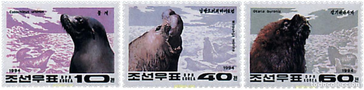 Sellos: 46883 MNH COREA DEL NORTE 1994 MAMIFEROS MARINOS