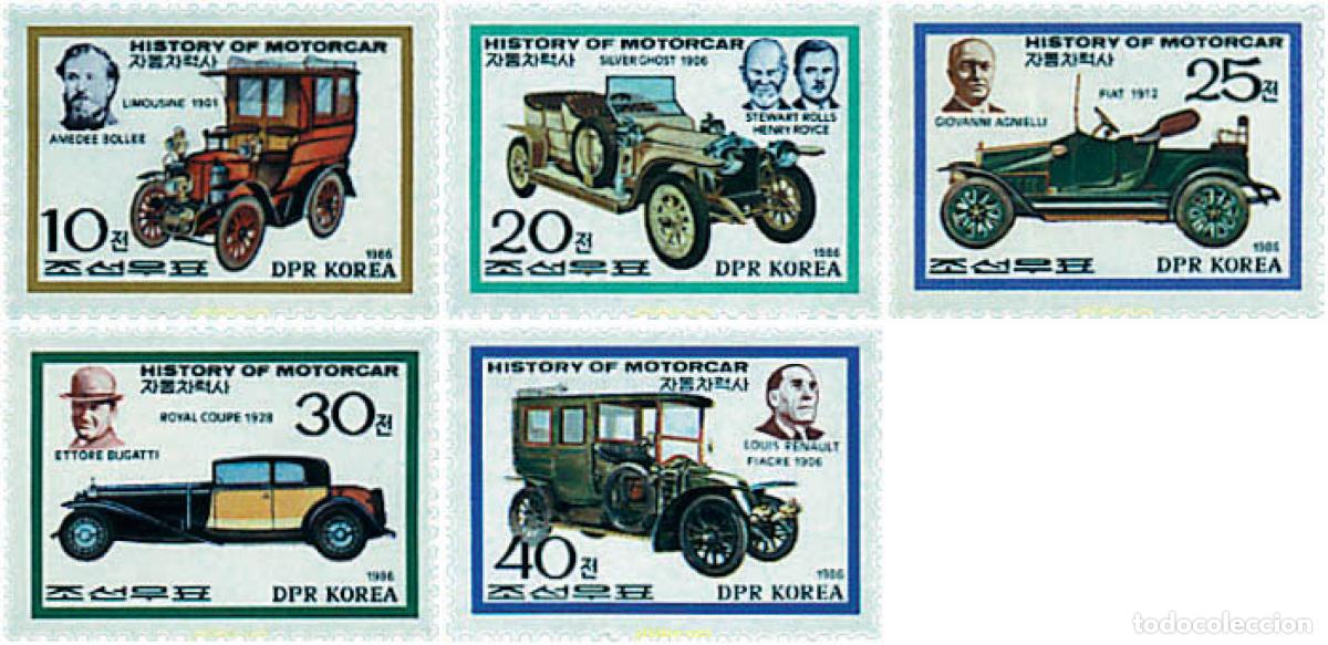 Stamps: 49497 MNH COREA DEL NORTE 1986 HISTORIA DEL AUTOMOVIL