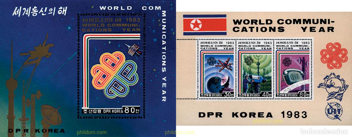 Stamps: 49530 MNH COREA DEL NORTE 1983 A&Ntilde;O DE LAS COMUNICACIONES