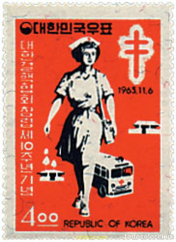 Stamps: 43730 MNH COREA DEL SUR 1963 DIA DE LA LUCHA CONTRA LA TUBERCULOSIS