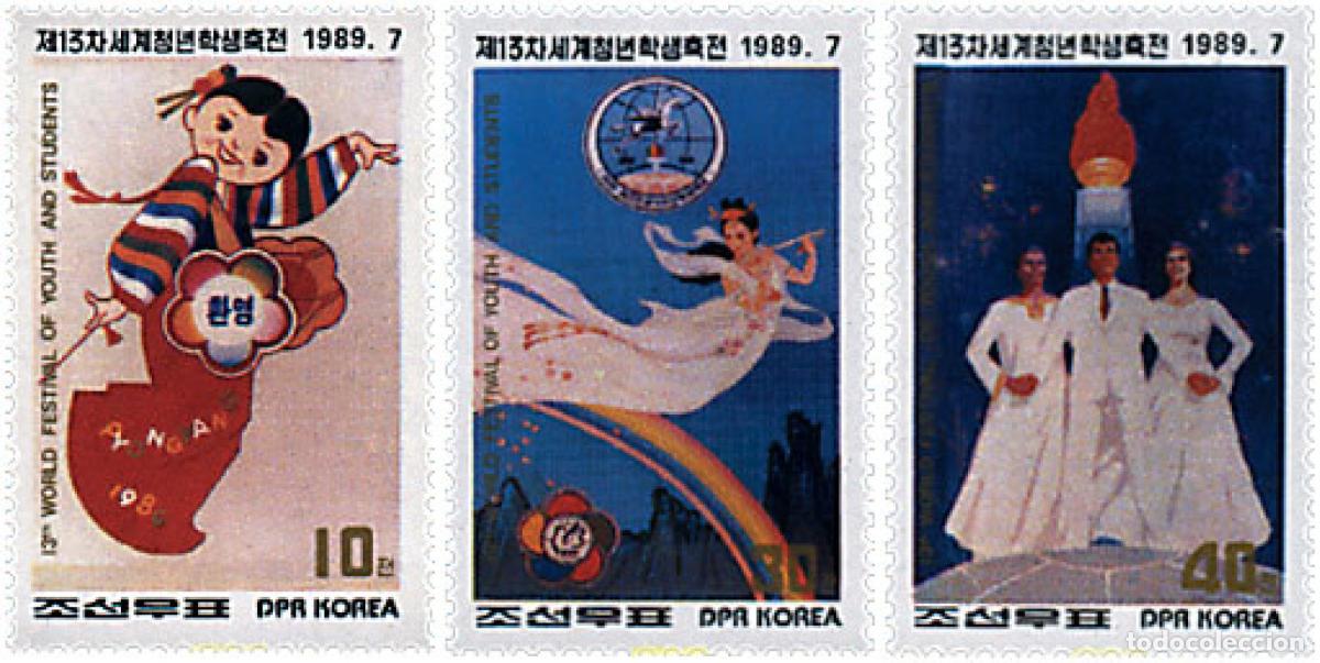 Sellos: 666347 MNH COREA DEL NORTE 1989 FESTIVAL DE LA JUVENTUD Y LOS ESTUDIANTES
