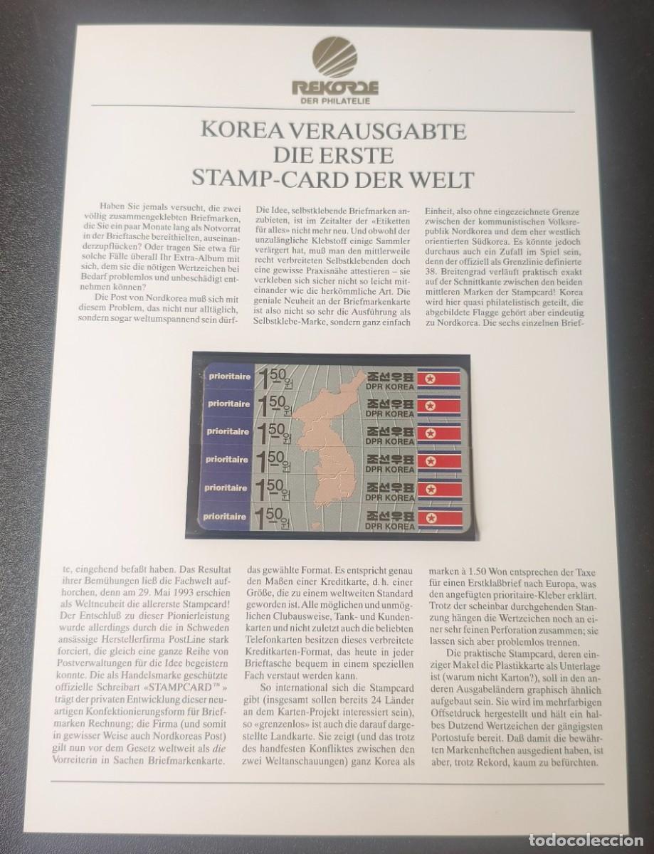 Sellos: Corea emisi&oacute;n de la primera tarjeta postal con sello del mundo. (SC)