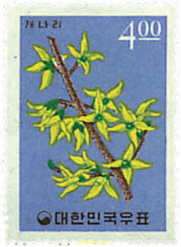 Timbres: 200583 HINGED COREA DEL SUR 1965 FLORA