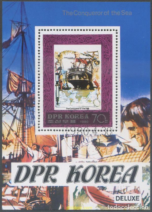 Sellos: 660829 USED COREA DEL NORTE 1980 CONQUISTADORES DEL MAR