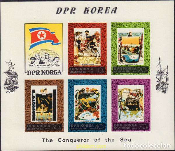 Sellos: 149411 MNH COREA DEL NORTE 1980 CONQUISTADORES DEL MAR
