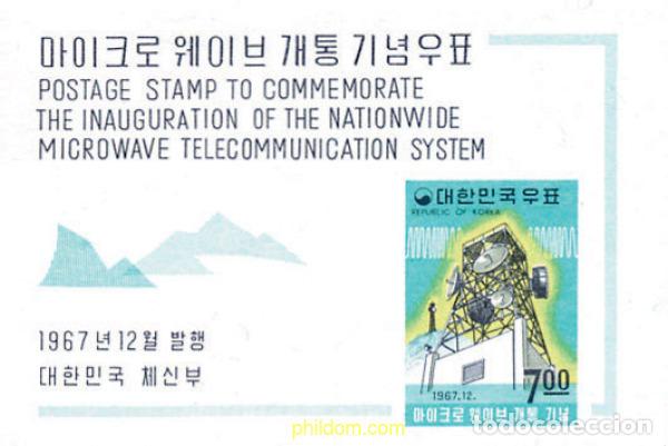 Sellos: 131810 MNH COREA DEL SUR 1967 TELECOMUNICACIONES