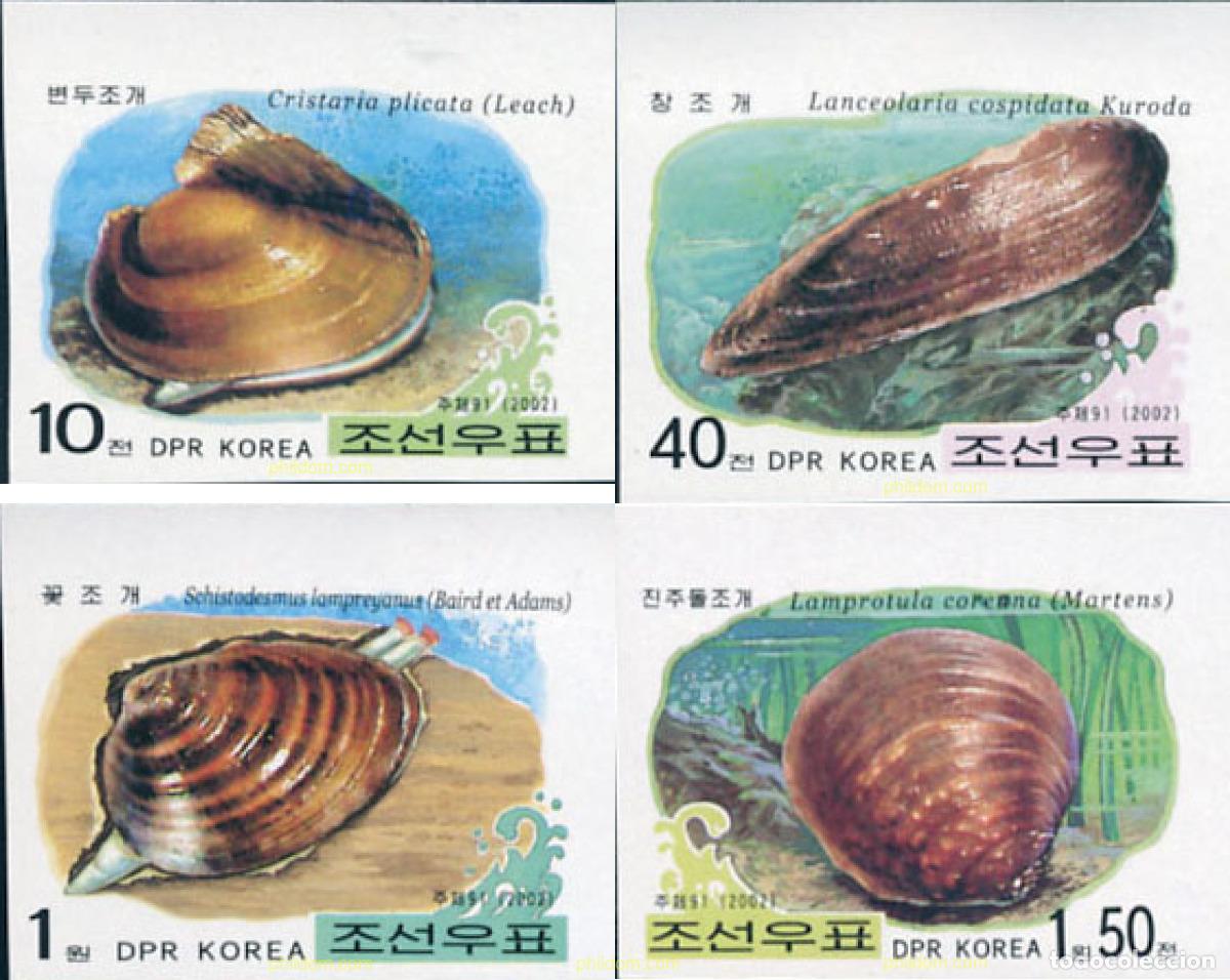 Sellos: 143668 MNH COREA DEL NORTE 2002 CONCHAS - Foto 1