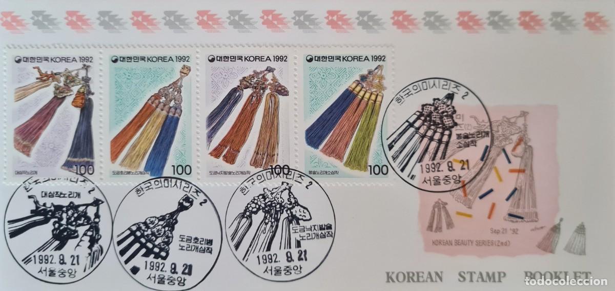 Sellos: Librillo postal, primer d&iacute;a de emisi&oacute;n, Corea del Sur 1992 - Foto 2