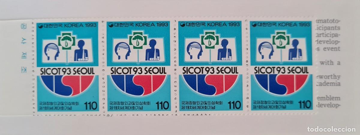 Briefmarken: Librillo postal, primer d&iacute;a de emisi&oacute;n, Korea del Sur 1993: SICOT Seul