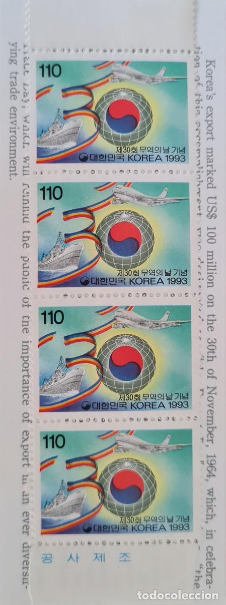 Briefmarken: Librillo postal, primer d&iacute;a de emisi&oacute;n, Korea del Sur 1993