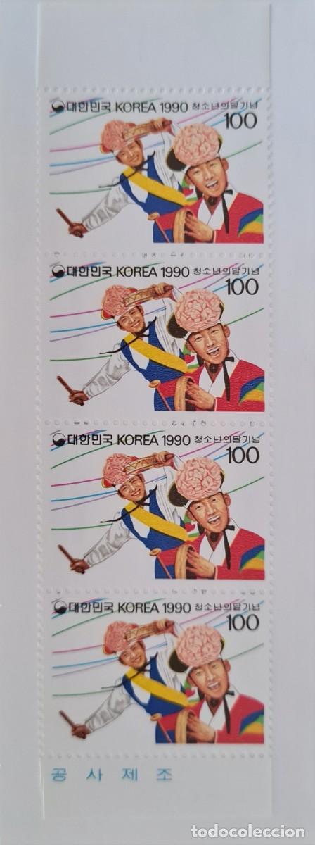 Briefmarken: Librillo postal, primer d&iacute;a de emisi&oacute;n, Korea del Sur 1990