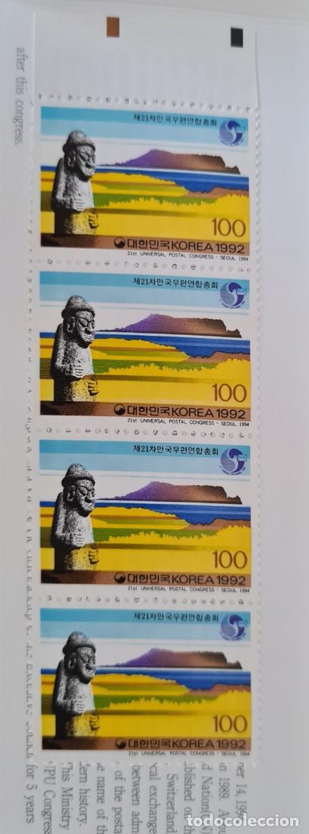 Selos: Librillo postal, primer d&iacute;a de emisi&oacute;n, Korea del Sur 1992