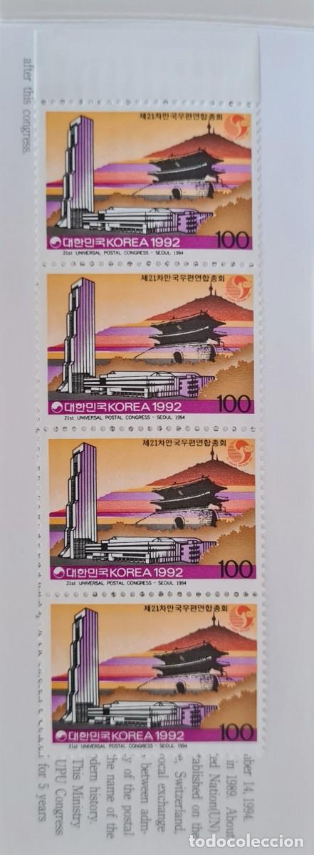 Selos: Librillo postal, primer d&iacute;a de emisi&oacute;n, Korea del Sur 1992
